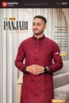 Premium Cotton Panjabi – Royal Maroon Classic Edition