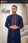 Premium Cotton Panjabi – Royal Navy Embroidered Edition