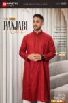 Premium Cotton Panjabi – Vibrant Red with Elegant Embroidery