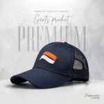 Navy Mesh Trucker Premium Cap