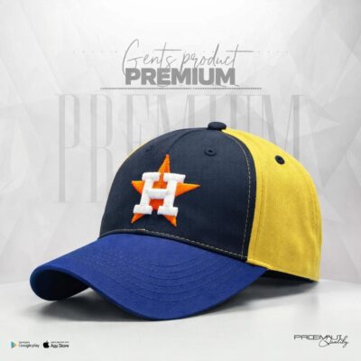 Dual Tone Sports Premium Cap (Navy & Yellow)