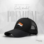 Black Mesh Flag Patch Premium Cap