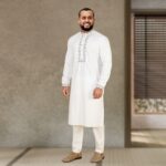 Premium Pristine White Cotton Panjabi