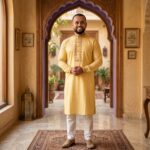 Premium Golden Sand Cotton Panjabi