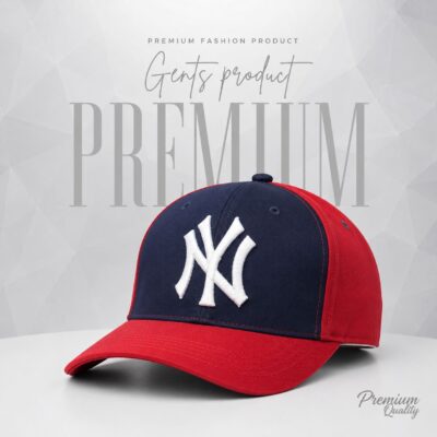 Premium Navy/Red Cap for Men